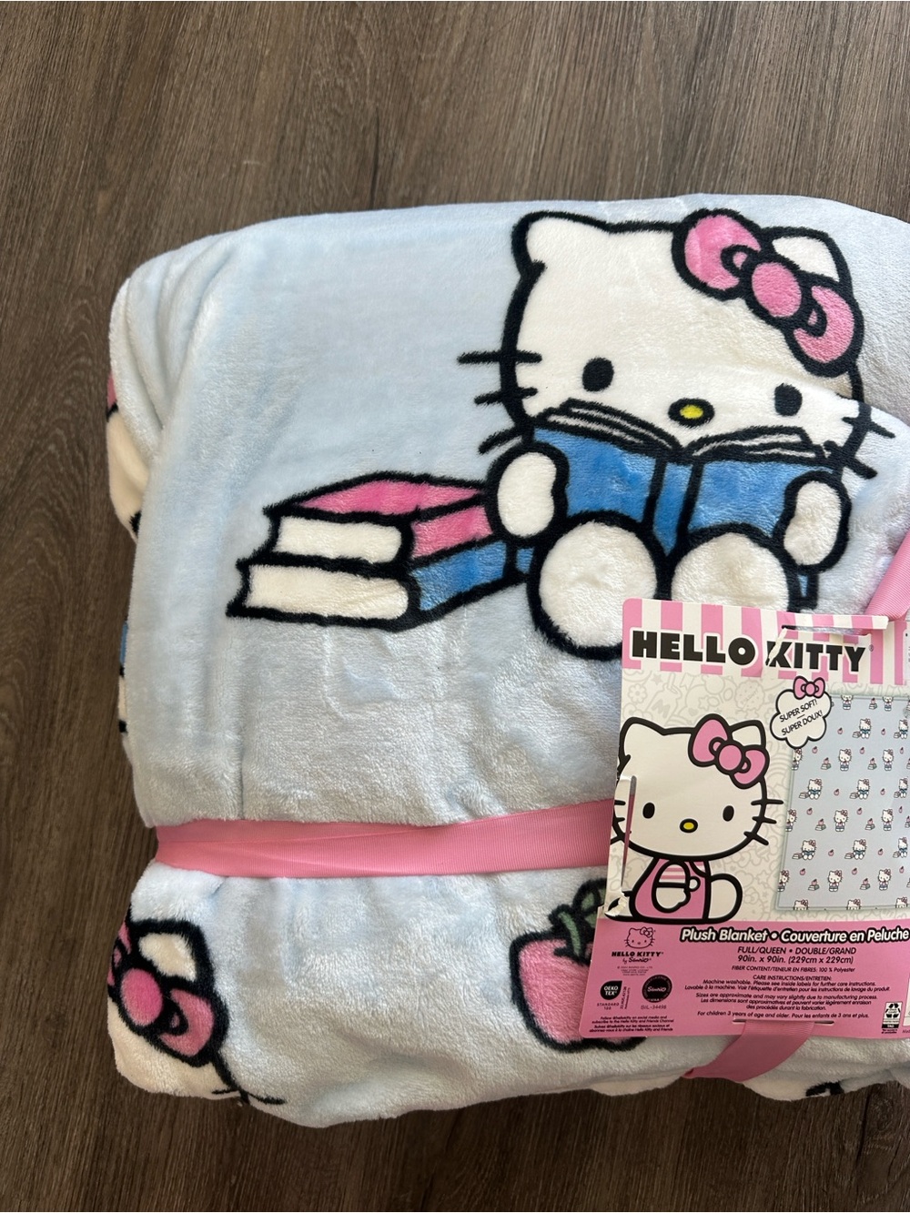 Sanrio Hello Kitty Bib in Light Blue with Pink Accents